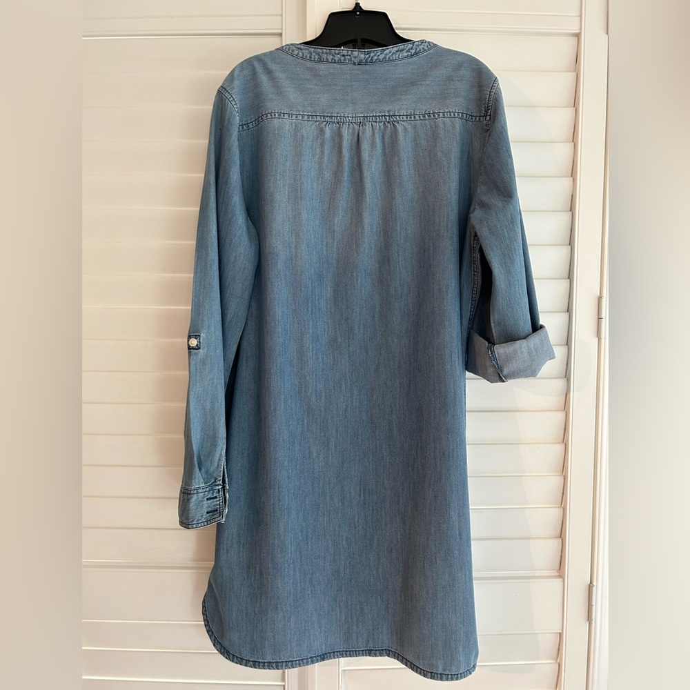 Express Denim Long Sleeve Dress - size large - Picture 3 of 7
